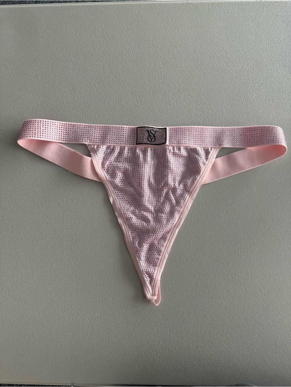 Light Pink Victoria’s Secret thong with rhinestones